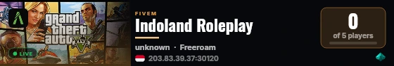 Indoland Roleplay live status badge