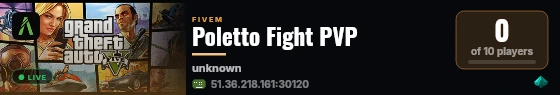 Poletto Fight PVP live status badge