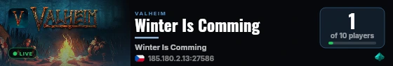 Winter Is Comming live status badge