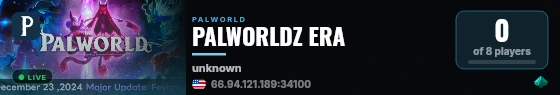 PALWORLDZ ERA live status badge