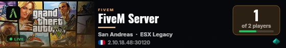 FiveM Server live status badge