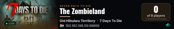 The Zombieland live status badge
