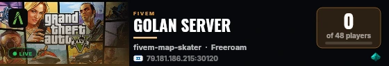 GOLAN SERVER live status badge