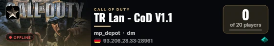 TR Lan - CoD V1.1 live status badge