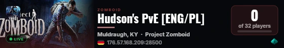 Hudson's PvE [ENG/PL] live status badge