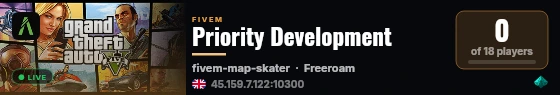 Priority Development live status badge