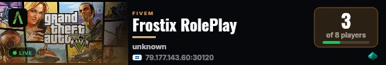 Frostix RolePlay live status badge