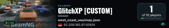 GlitchXP [CUSTOM] live status badge