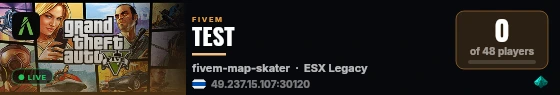 TEST live status badge
