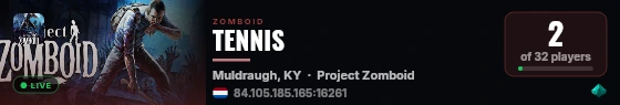 TENNIS live status badge