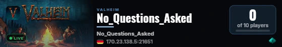 No_Questions_Asked live status badge