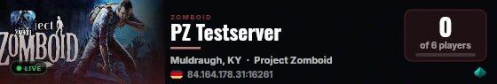 PZ Testserver live status badge