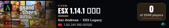 ESX 1.14.1 纯净端 live status badge