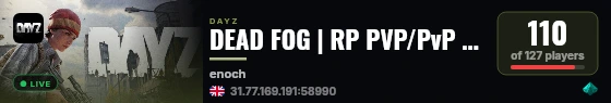 DEAD FOG | RP PVP/PvP discord.gg/deadfog 1pp live status badge