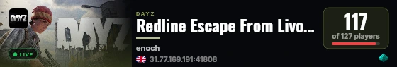Redline Escape From Livonia |5 GroupMax live status badge