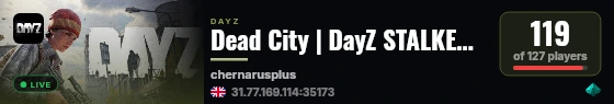 Dead City | DayZ STALKER RP | AoD | Shadow of Chernobyl live status badge