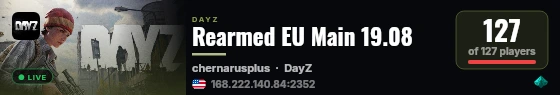 Rearmed EU Main 19.08 live status badge