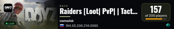 Raiders [Loot| PvP| | Tactics] live status badge
