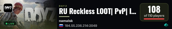 RU Reckless LOOT| PvP| Intense live status badge