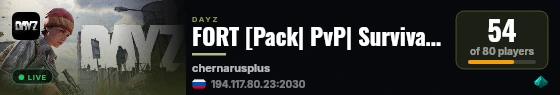 FORT [Pack| PvP| Survival|] live status badge