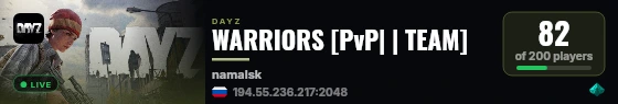 WARRIORS [PvP| | TEAM] live status badge