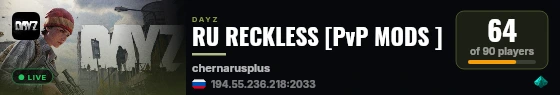 RU RECKLESS [PvP MODS ] live status badge