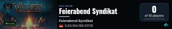 Feierabend Syndikat live status badge