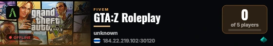 GTA:Z Roleplay live status badge