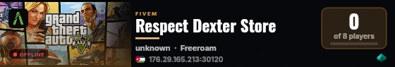 Respect Dexter Store live status badge