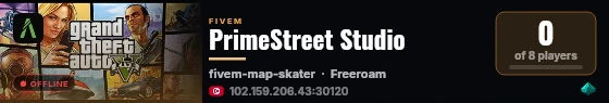 PrimeStreet Studio live status badge