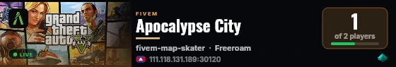 Apocalypse City live status badge
