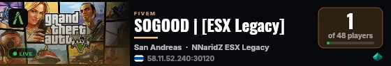 SOGOOD | [ESX Legacy] live status badge