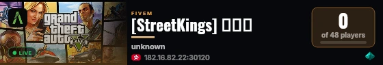 [StreetKings] 西岸市 live status badge