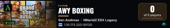 AWY BOXING live status badge
