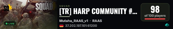 [TR] HARP COMMUNITY #1 | discord.gg/harp | harpcommunity.com live status badge