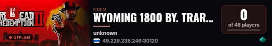 WYOMING 1800 BY. TRAR TEW live status badge