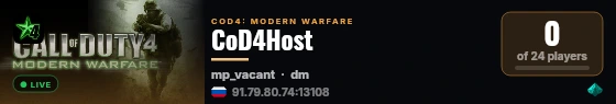 CoD4Host live status badge