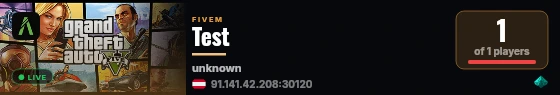 Test live status badge