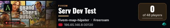 Serv Dev Test live status badge