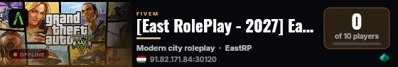 [East RolePlay - 2027] EastRP live status badge