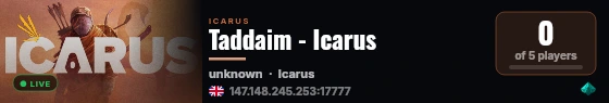 Taddaim - Icarus live status badge