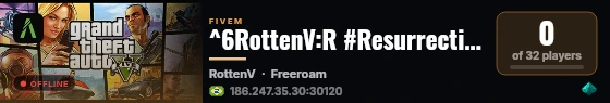 ^6RottenV:R #Resurrection Zombies PVP & PVE #1 live status badge