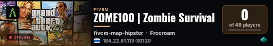 ZOME100 | Zombie Survival live status badge