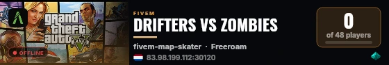 DRIFTERS VS ZOMBIES live status badge