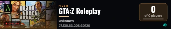 GTA:Z Roleplay live status badge