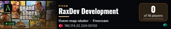 RaxDev Development live status badge