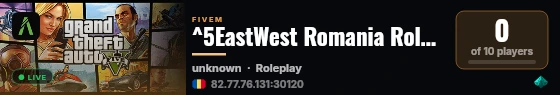East West Romania RolePlay - Un Nou inceput live status badge