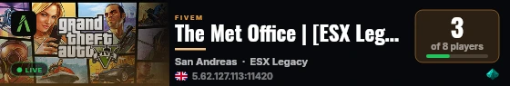 The Met Office | [ESX Legacy] live status badge