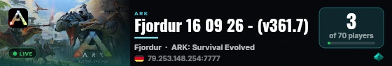 Fjordur 16 09 26 - (v361.7) live status badge