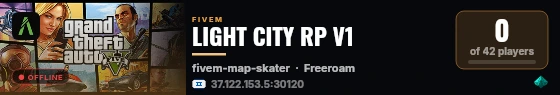 LIGHT CITY RP V1 live status badge